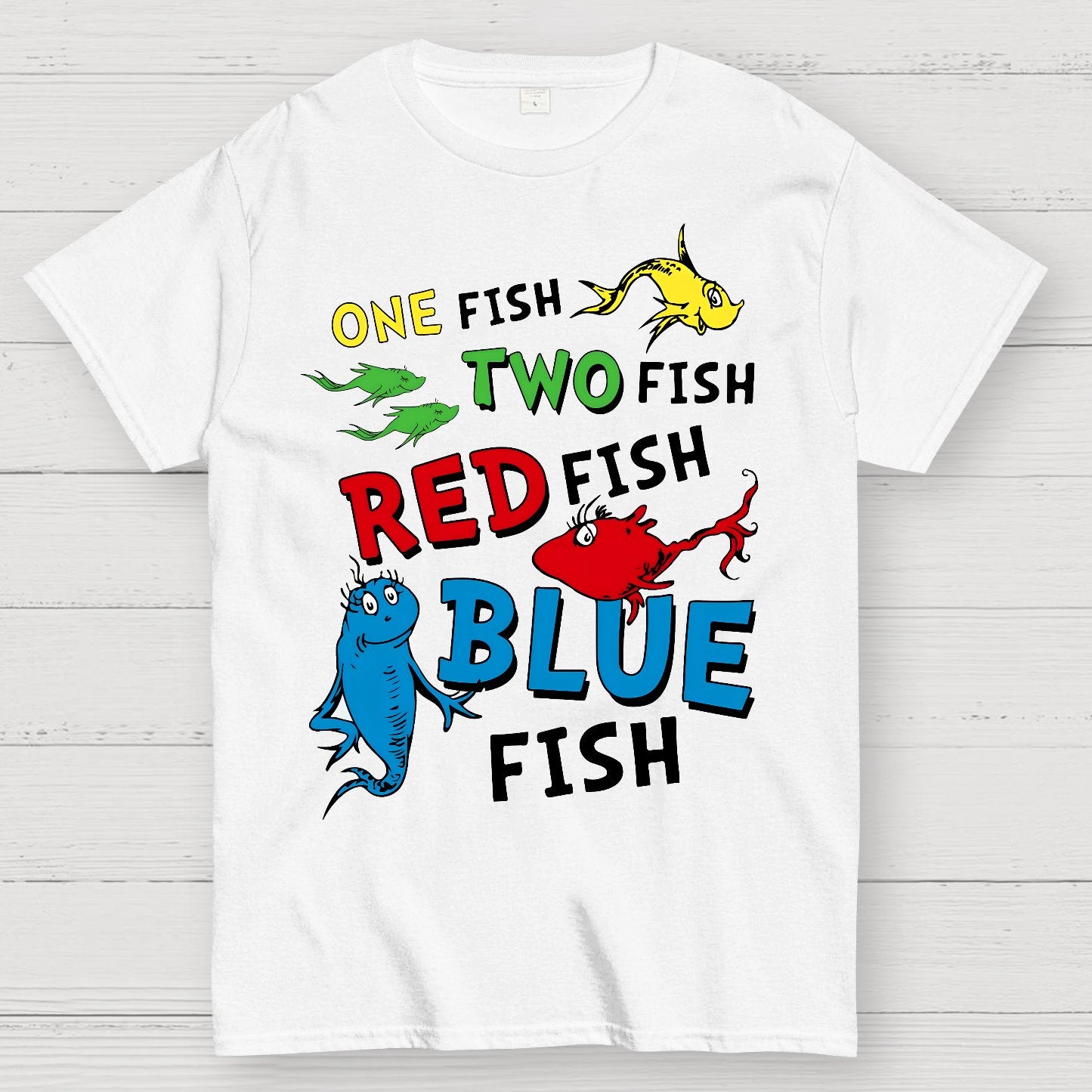 One Fish Two Fish,Reading Day Nerd Geek T-Shirt