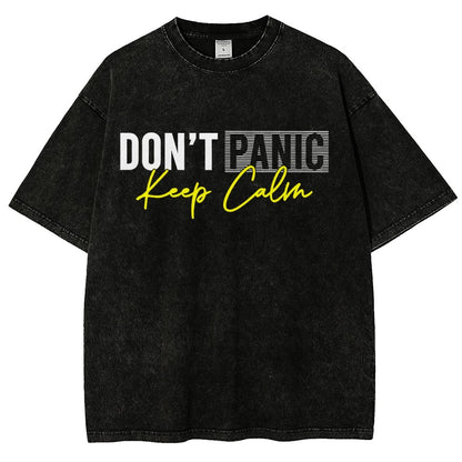 Don't panic keep calm Vintage Distressed T-shirt