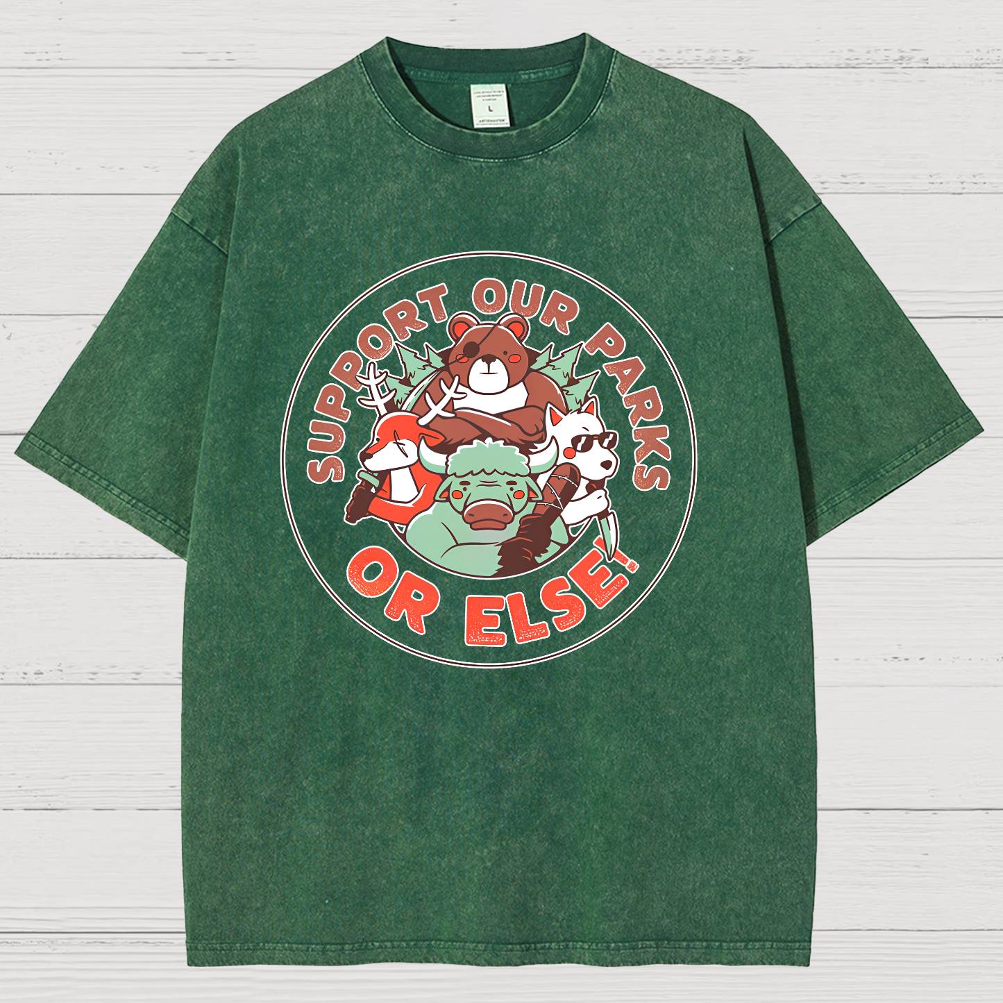 Support our Parks OR ELSE.Vintage Distressed T-shirt