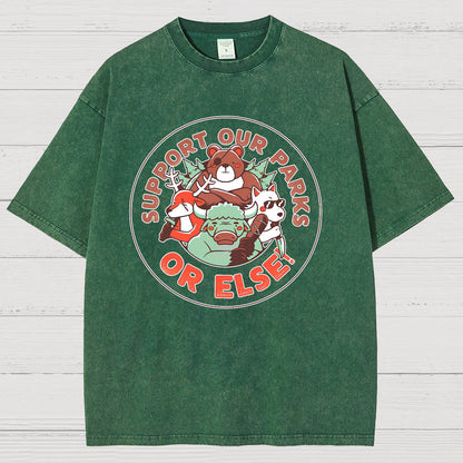 Support our Parks OR ELSE.Vintage Distressed T-shirt