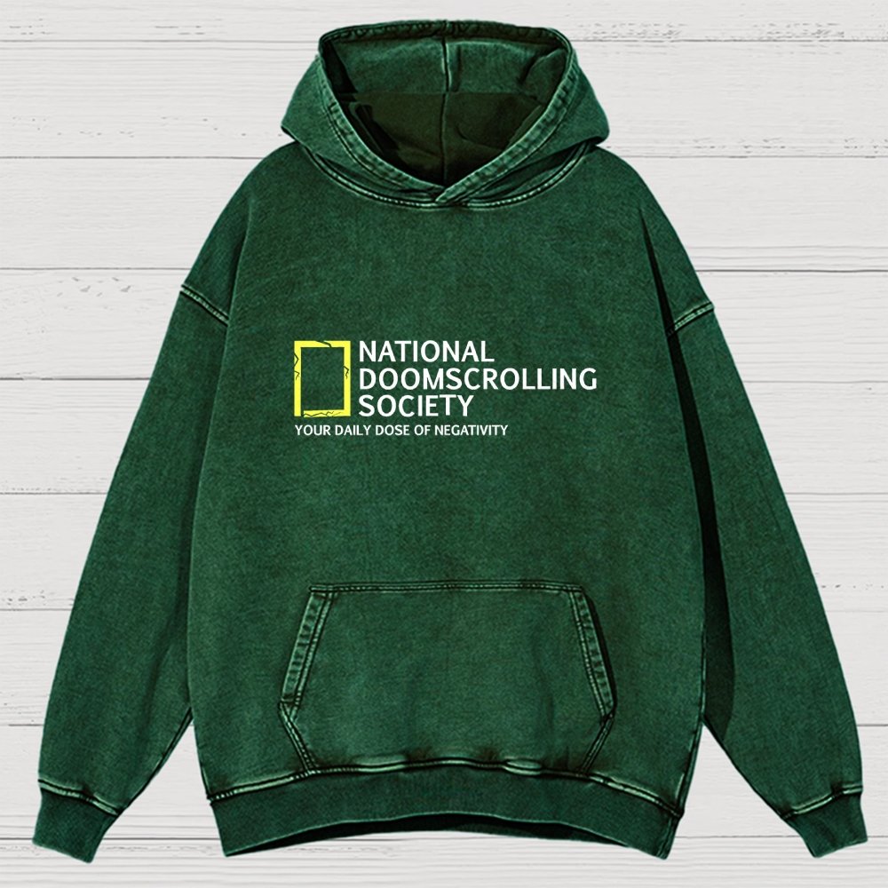 National Doomscrolling Society Vintage Distressed Hoodie