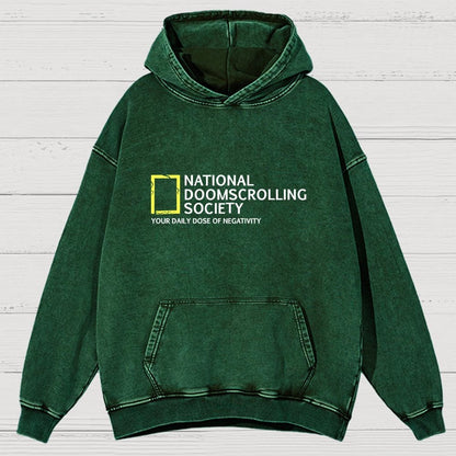 National Doomscrolling Society Vintage Distressed Hoodie
