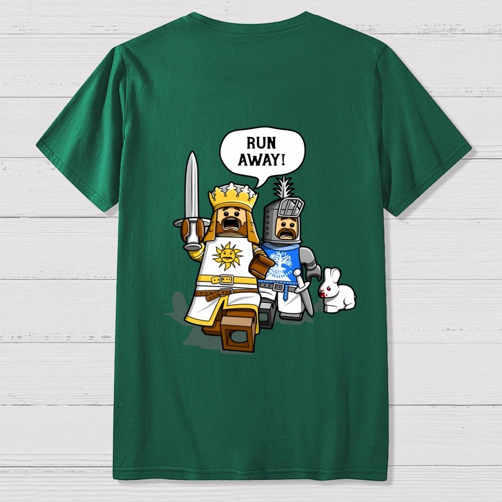 The Cowardly King Unisex Front And Back Printing Geek T-Shirt