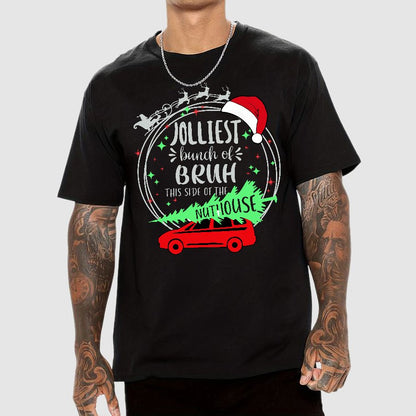 Jolliest Bunch of Bruh Christmas Geek T-Shirt