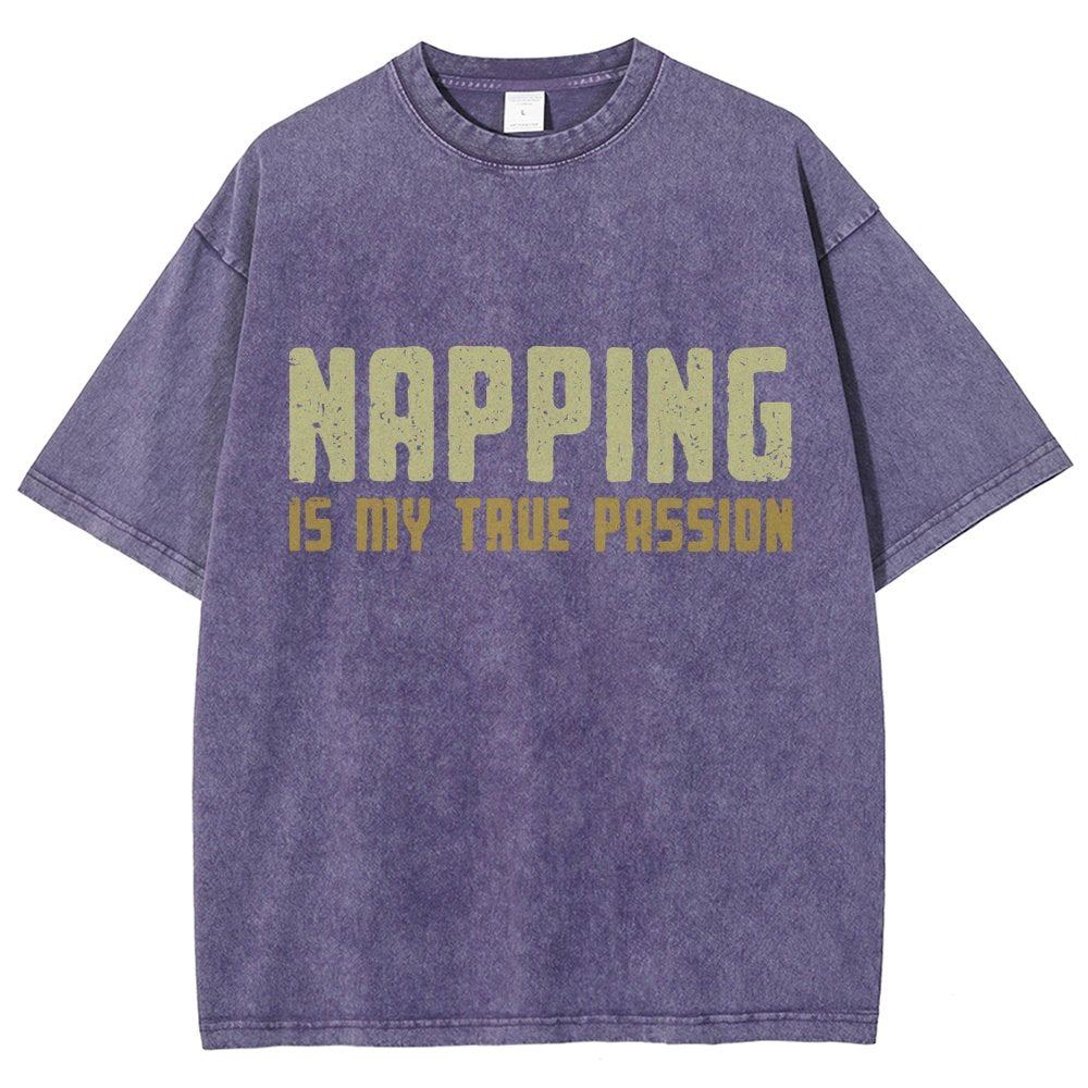 Napping is My Passion Vintage Distressed T-shirt