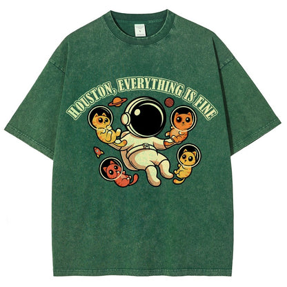 Houston Everything is Fine Vintage Distressed T-shirt