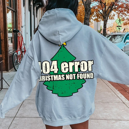 Error 404 Printed Back Cotton Hoodie