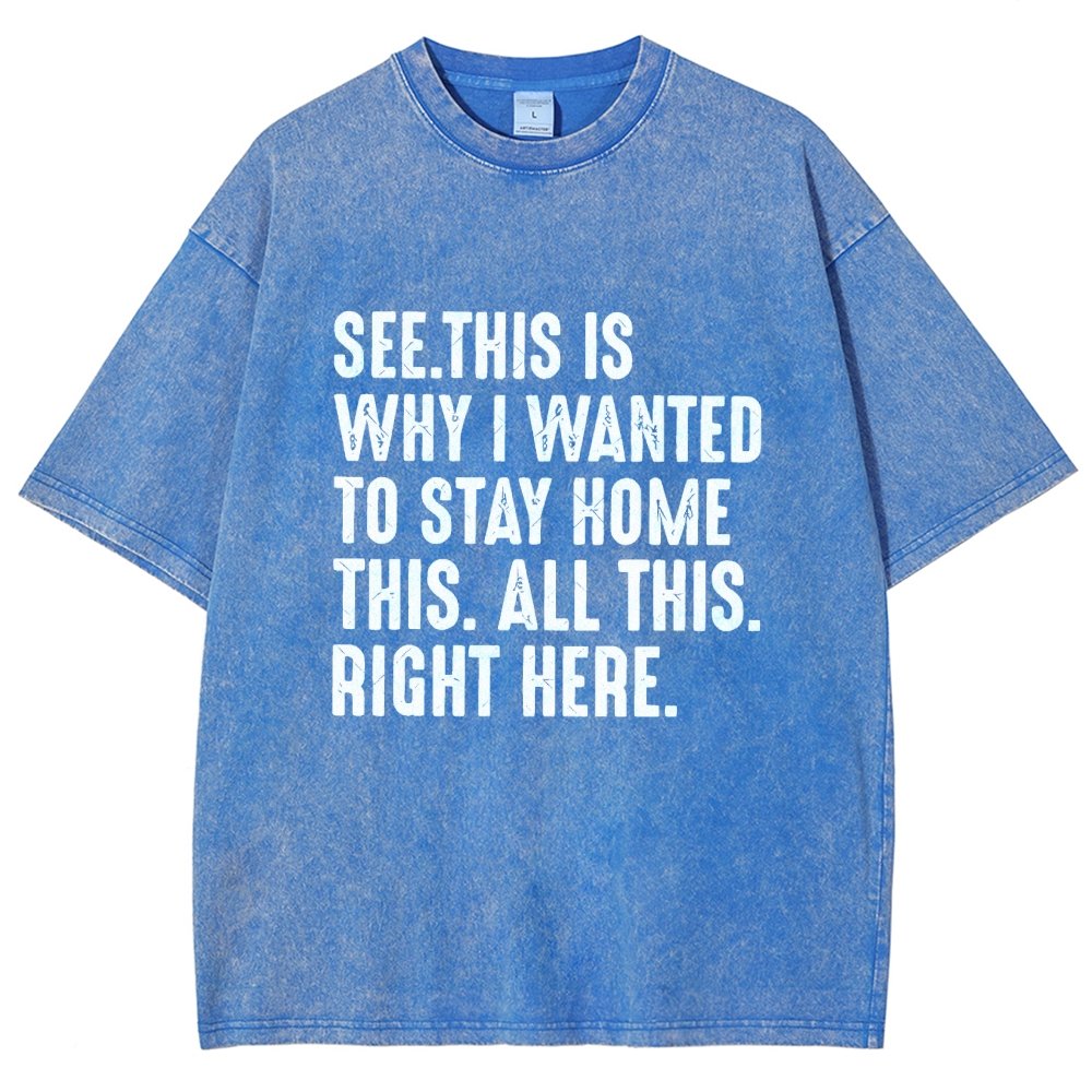 Stay Home Vintage Distressed T-shirt
