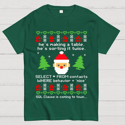 he's making a table Christmas Geek T-Shirt