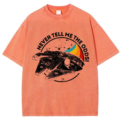 Never Tell Me the Retro Odds Vintage Distressed T-shirt