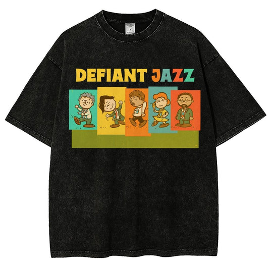Defiant Jazz Vintage Distressed T-shirt