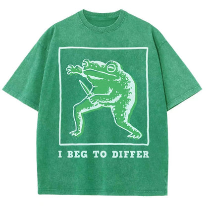 I Beg To Differ Frog Vintage Distressed T-shirt