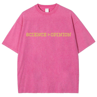 Science vs Opinion Vintage Distressed T-shirt
