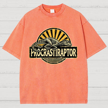Procrastiraptor Vintage Distressed T-shirt