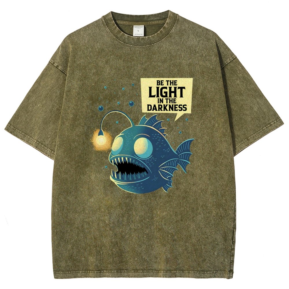 Funny Anglerfish Vintage Distressed T-shirt