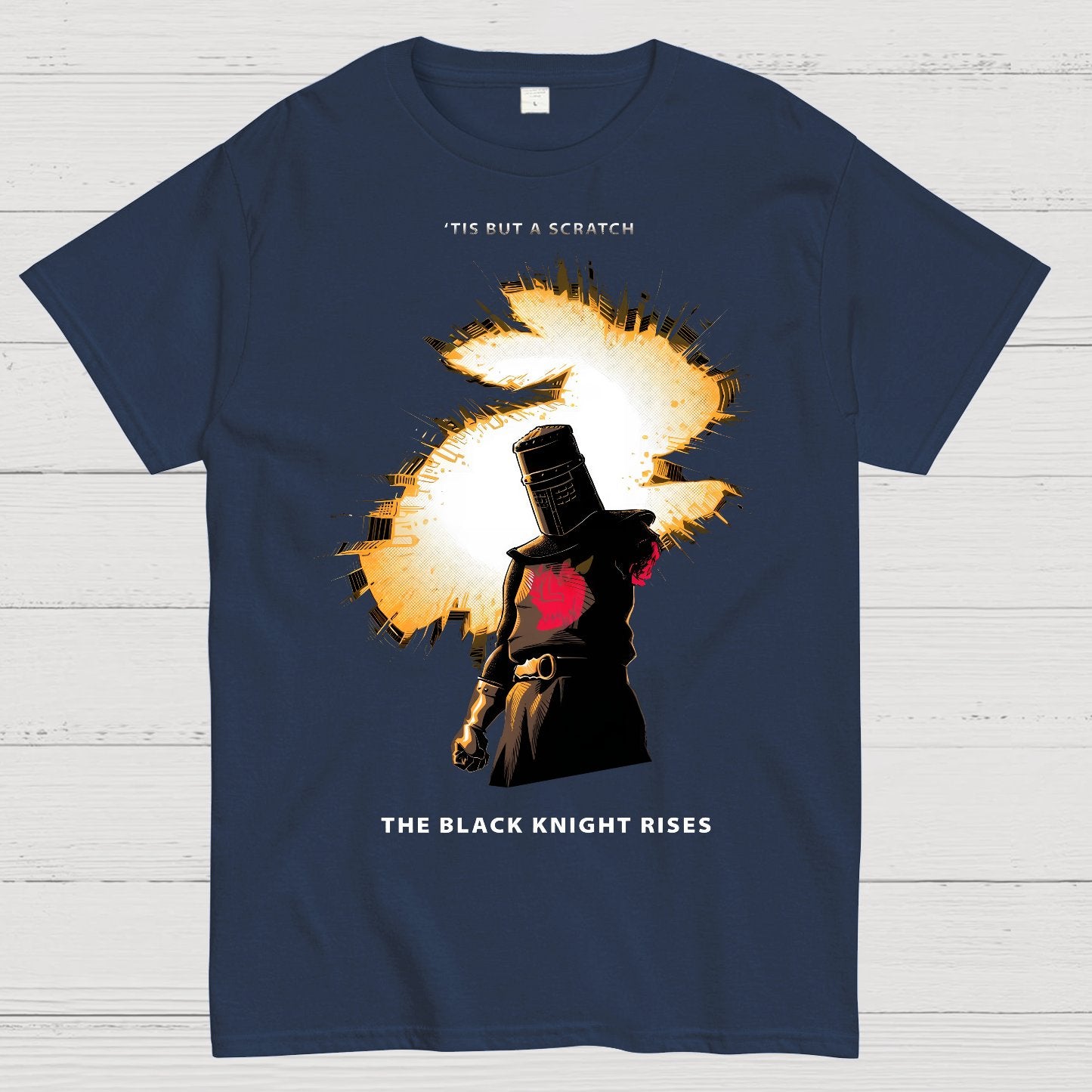 Black Knight vs. Bunny. one will fall. Geek T-Shirt