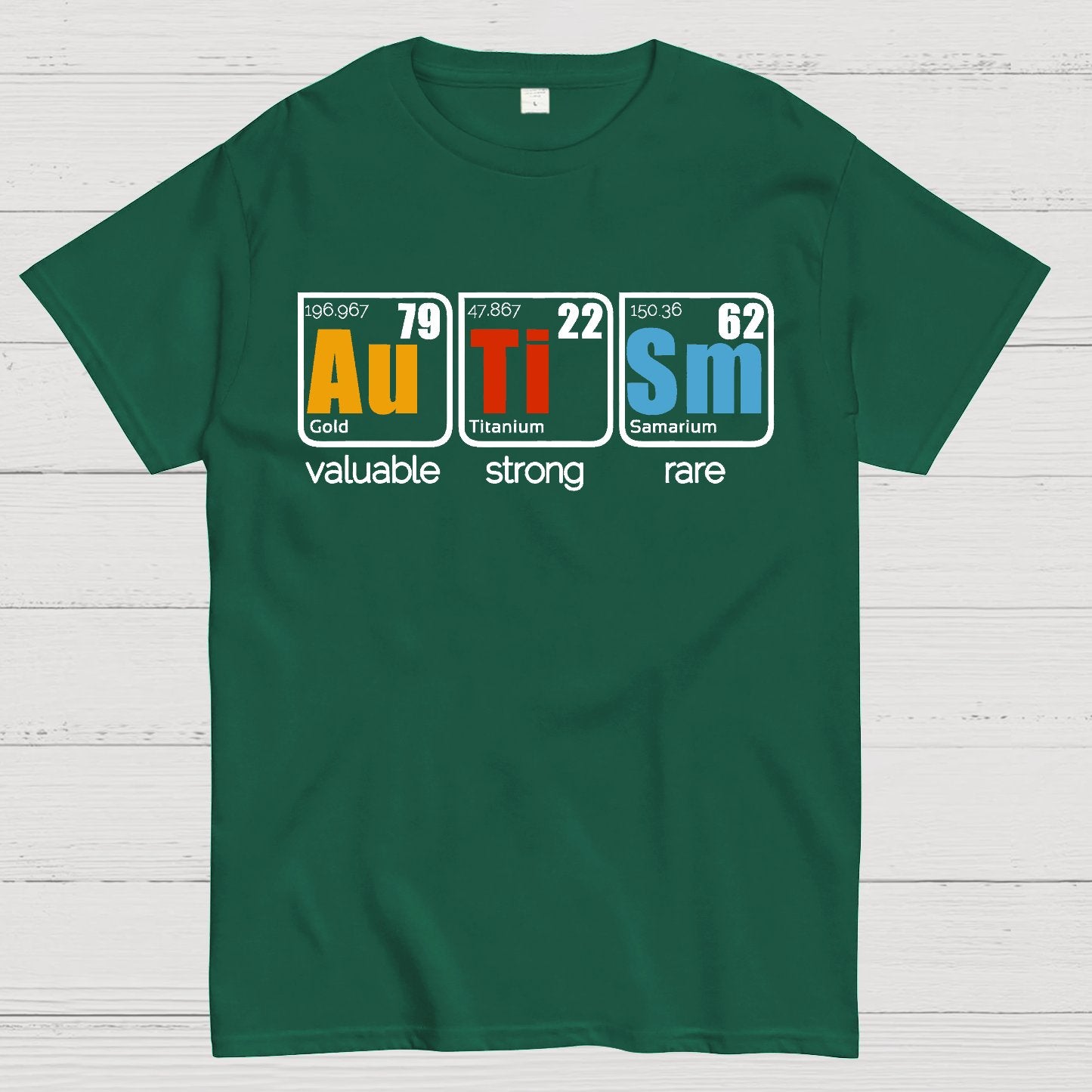 Valuable, Strong, Rare: Autism in Elements Geek T-Shirt