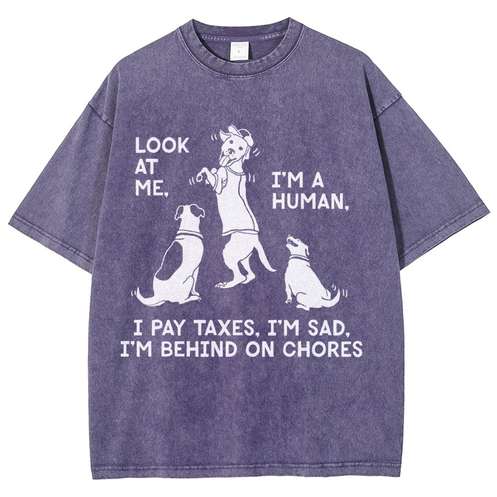 Dog Mocks Humans Vintage Distressed T-shirt