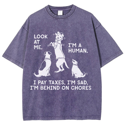 Dog Mocks Humans Vintage Distressed T-shirt