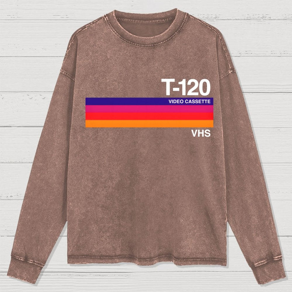 Dusk Video Cassette VHS Washed Long Sleeve Tee