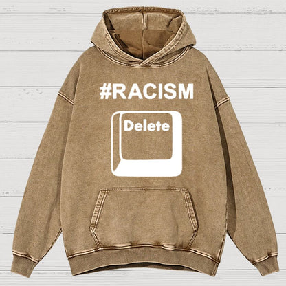 Delete Racism Now Vintage Distressed Hoodie