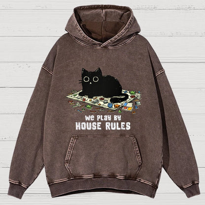 We Play By House Rules Vintage Distressed Hoodie