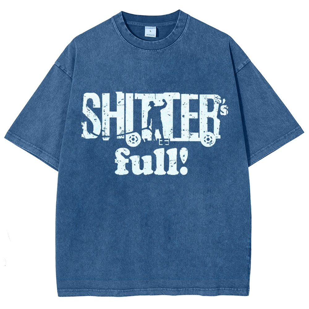Shitter's Full! Christmas Humor Vintage Distressed T-shirt