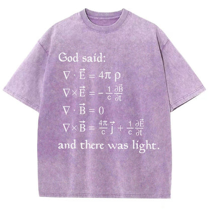 God said Funny math Vintage Distressed T-shirt