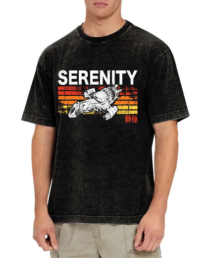 Retro Firefly Starship Vintage Distressed T-shirt