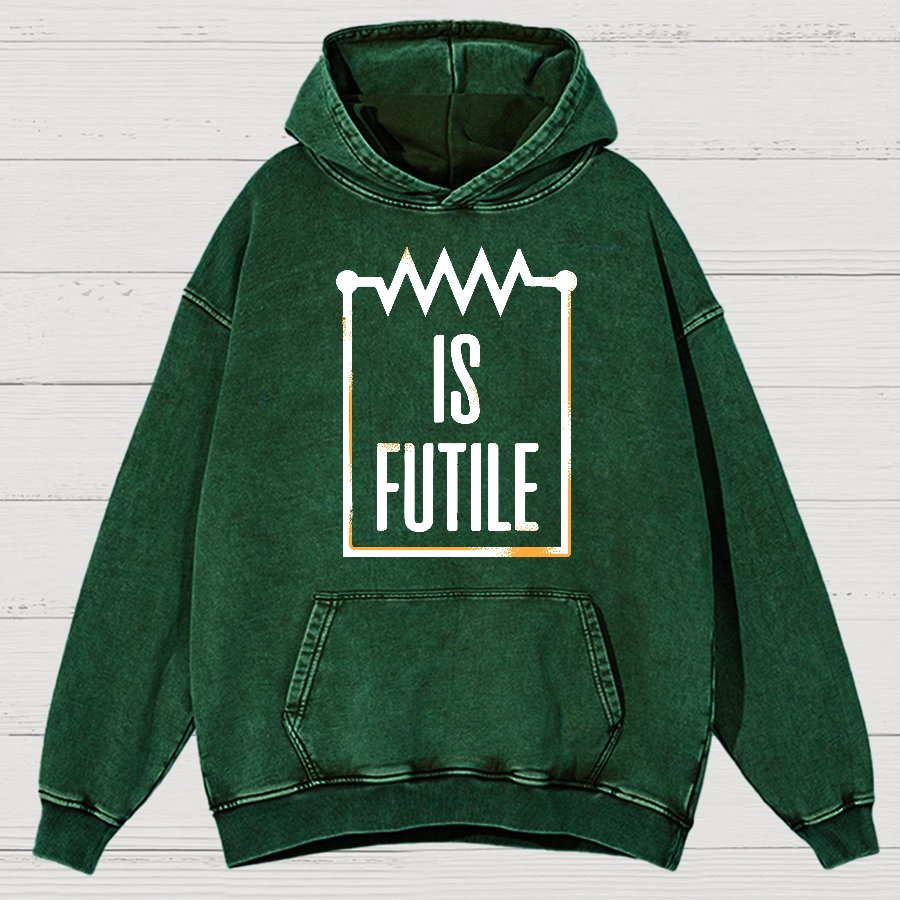 Resistor Is Futile Vintage Distressed Hoodie