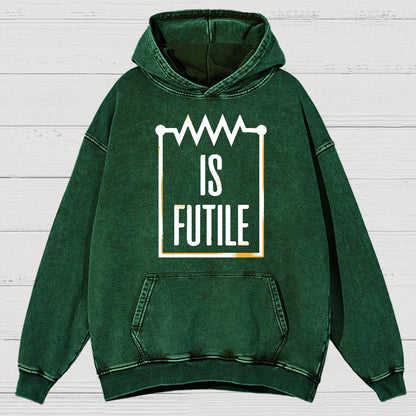 Resistor Is Futile Vintage Distressed Hoodie