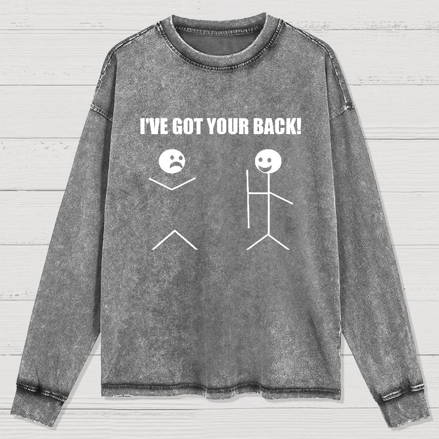 I've Got Your Back Geeks Washed Long Sleeve Tee
