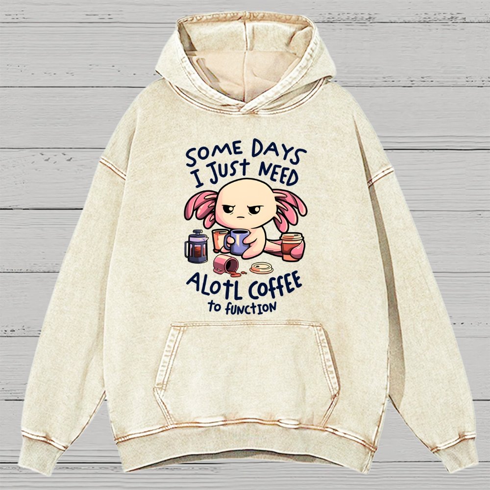Alotl Coffee Vintage Distressed Hoodie