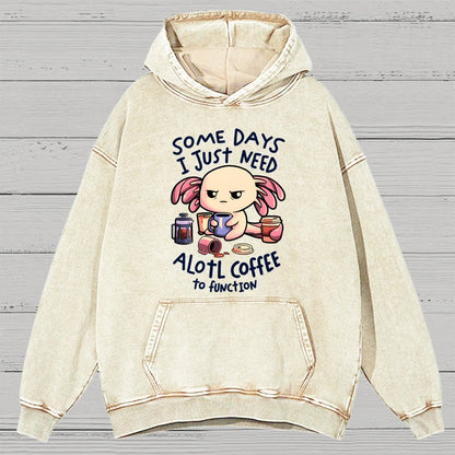Alotl Coffee Vintage Distressed Hoodie