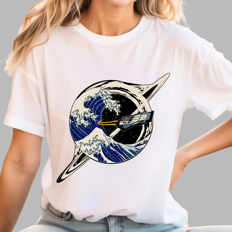 Interstellar Kanagawa Wave Geek T-Shirt