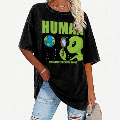 Human  My Favorite Reality Show Vintage Distressed T-shirt