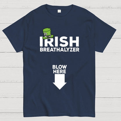 Irish Breathalyzer Blow here Funny St Patrick's Geek T-Shirt