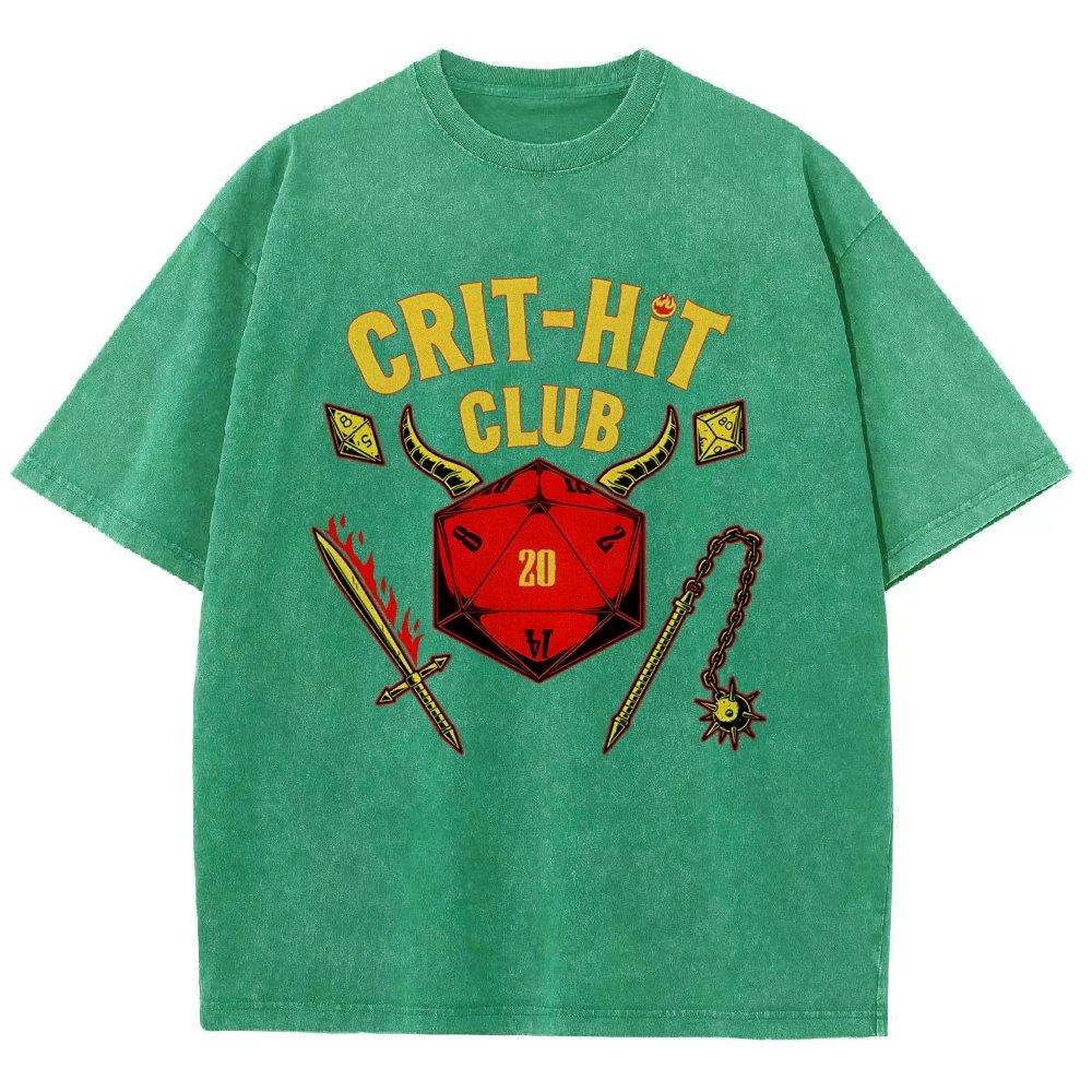 Crit-Hit Club Vintage Distressed T-shirt