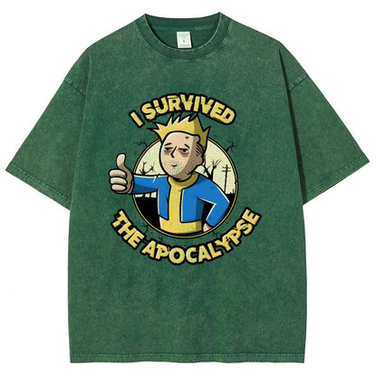 I Survived the Apocalypse Vintage Distressed T-shirt