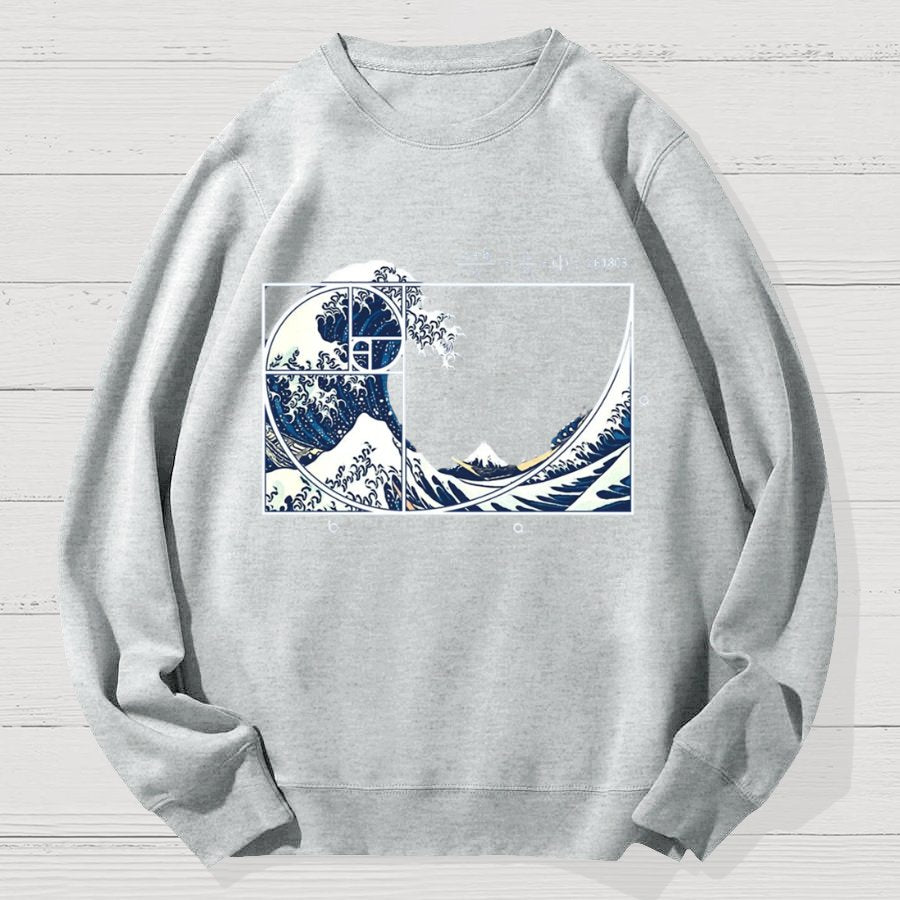 The Great Fibonacci Wave Science Geek Cotton Sweatshirt