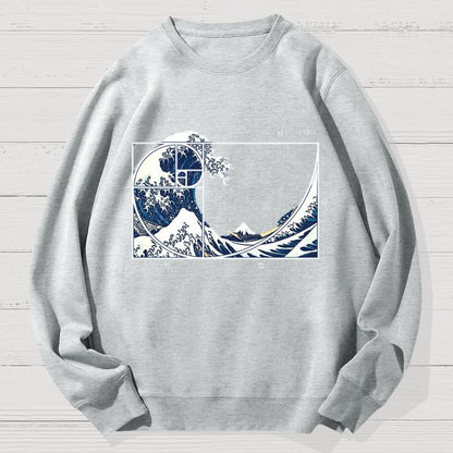 The Great Fibonacci Wave Science Geek Cotton Sweatshirt