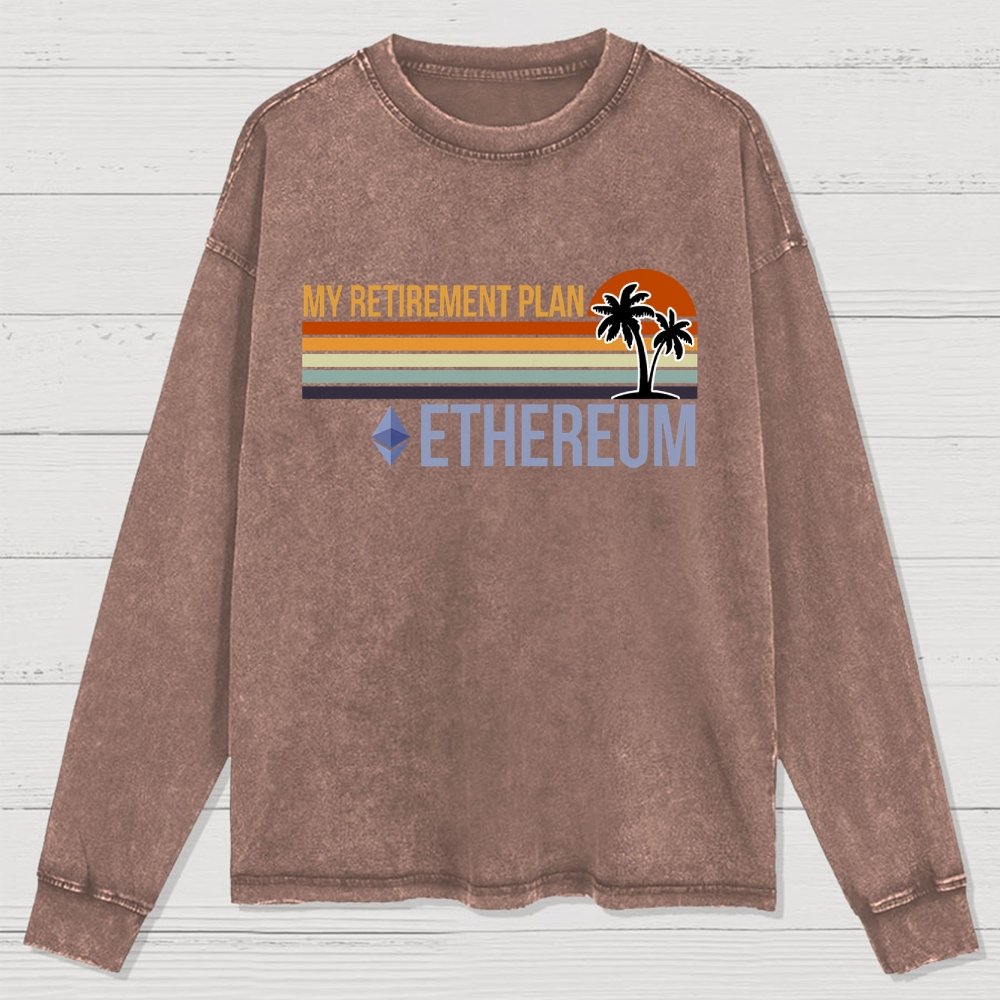 ETH Retirement Plan Washed Long Sleeve Tee
