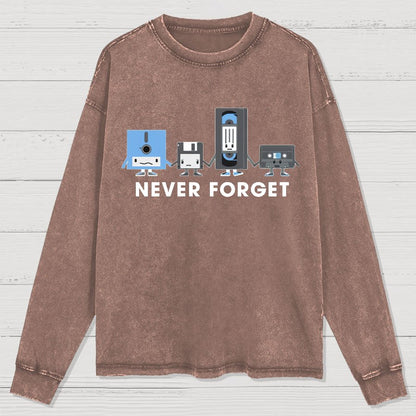 Never Forget Washed Long Sleeve Tee