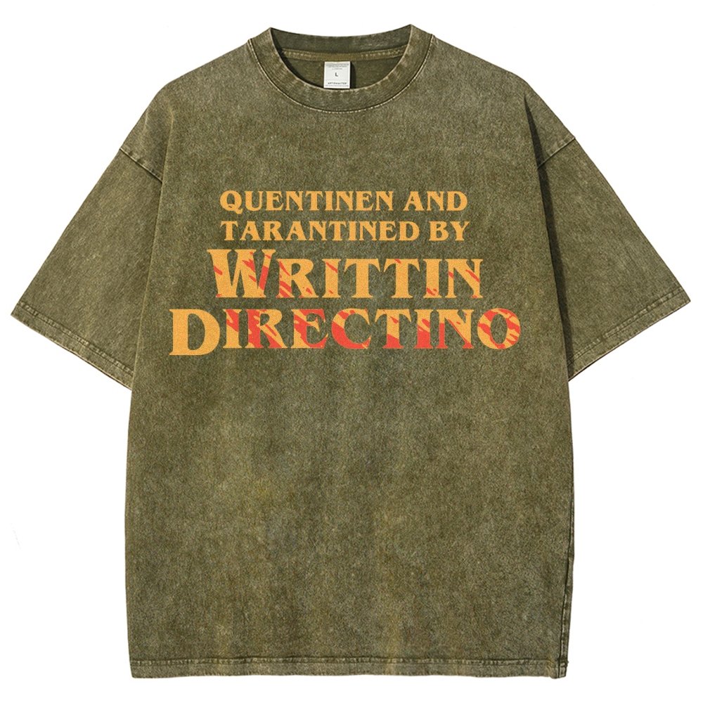 Writtin Directino Vintage Distressed T-shirt