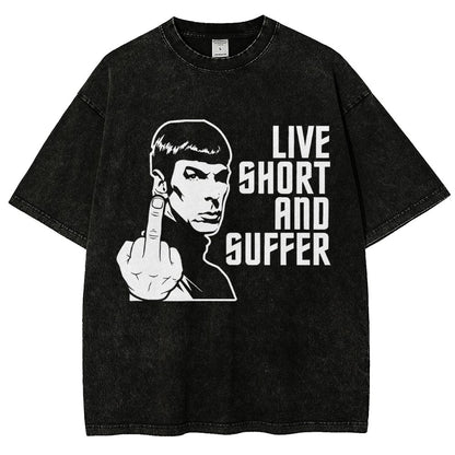 Live Short and Suffer Vintage Distressed T-shirt