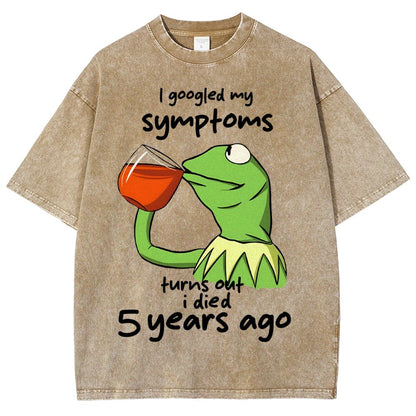 Goolged Symptoms Vintage Distressed T-shirt