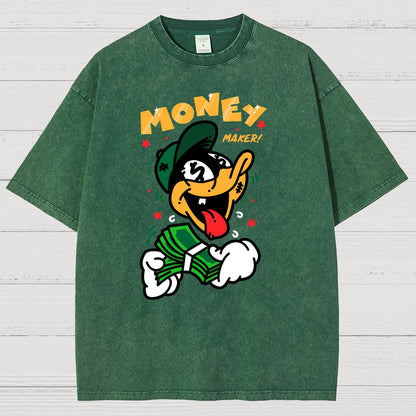 Money Maker！Vintage Distressed T-shirt