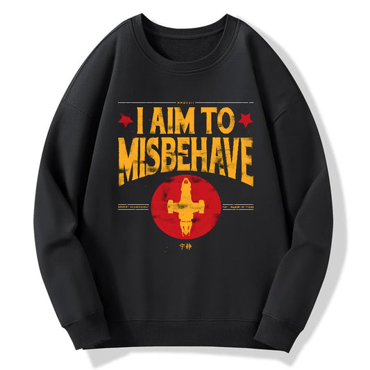 I Aim To Misbehave Geek Cotton Sweatshirt