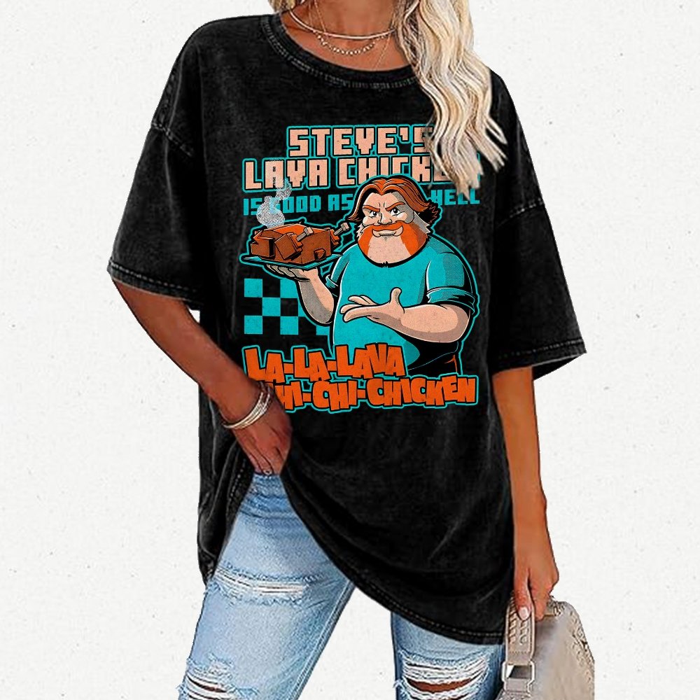 Steve's Lava Chicken Vintage Distressed T-shirt