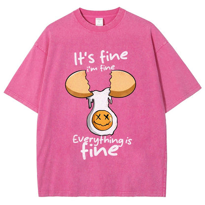 Everything is fine Vintage Distressed T-shirt